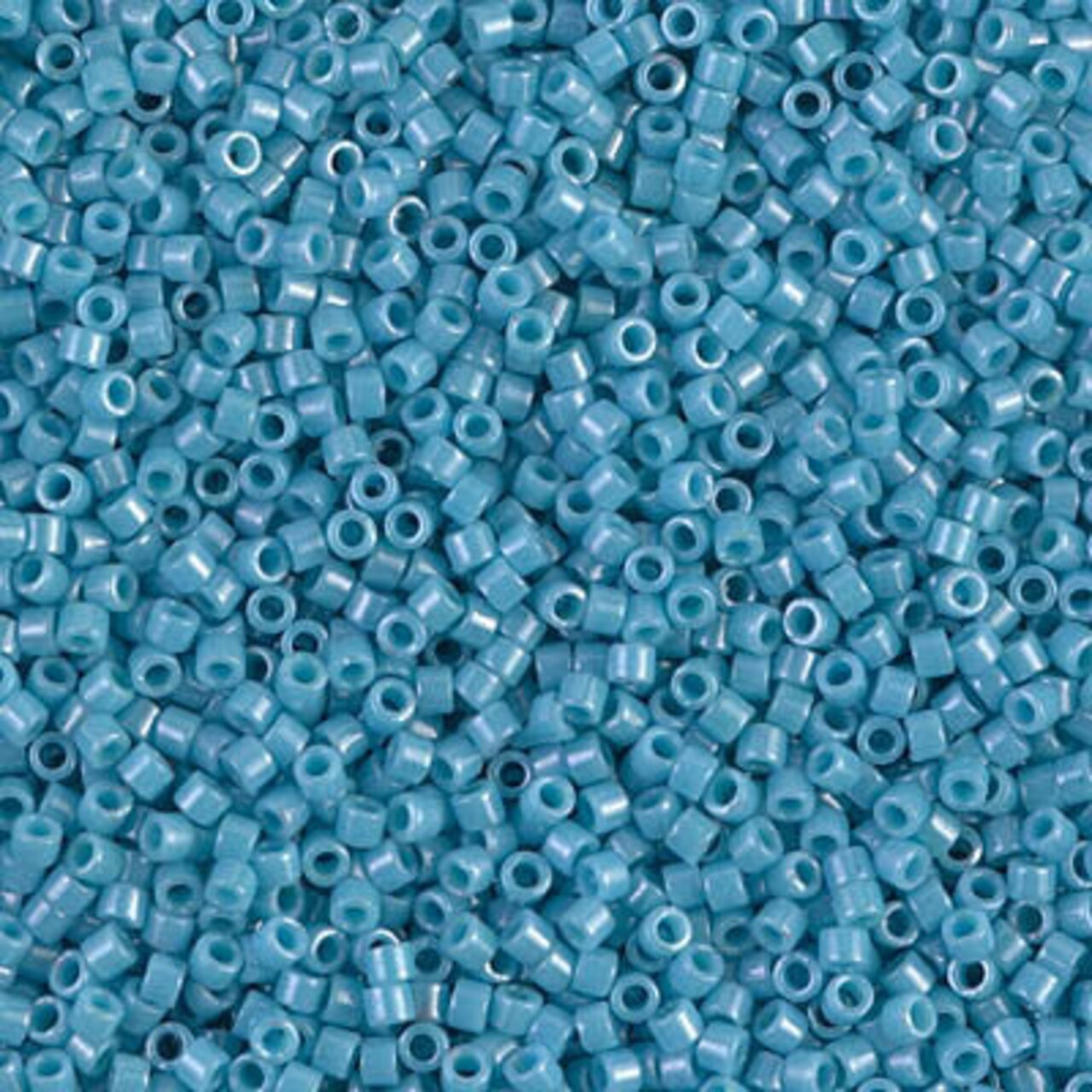 Miyuki Delica Bead 11/0, DB0218, Opaque Med Turquoise Blue Luster, 5 grams